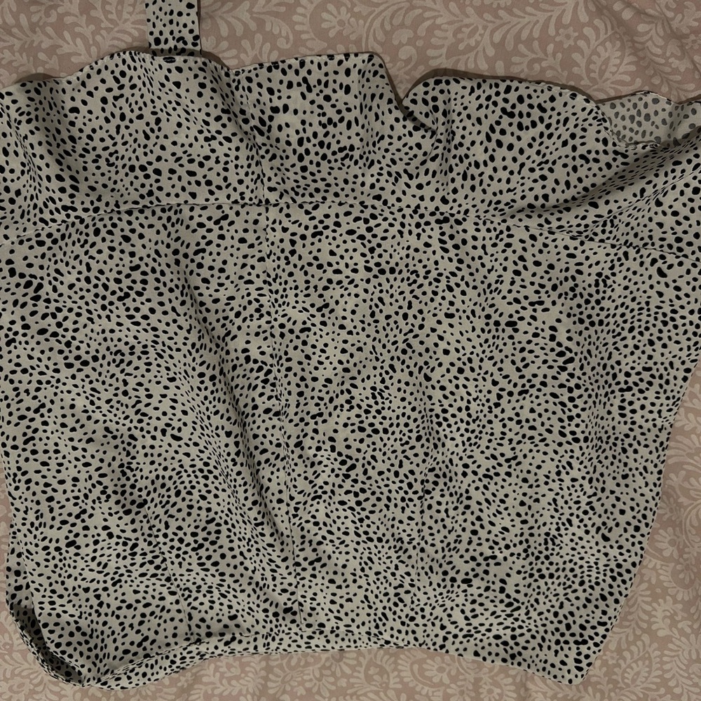 SHEIN Black and White Polka Dot Midi Skirt